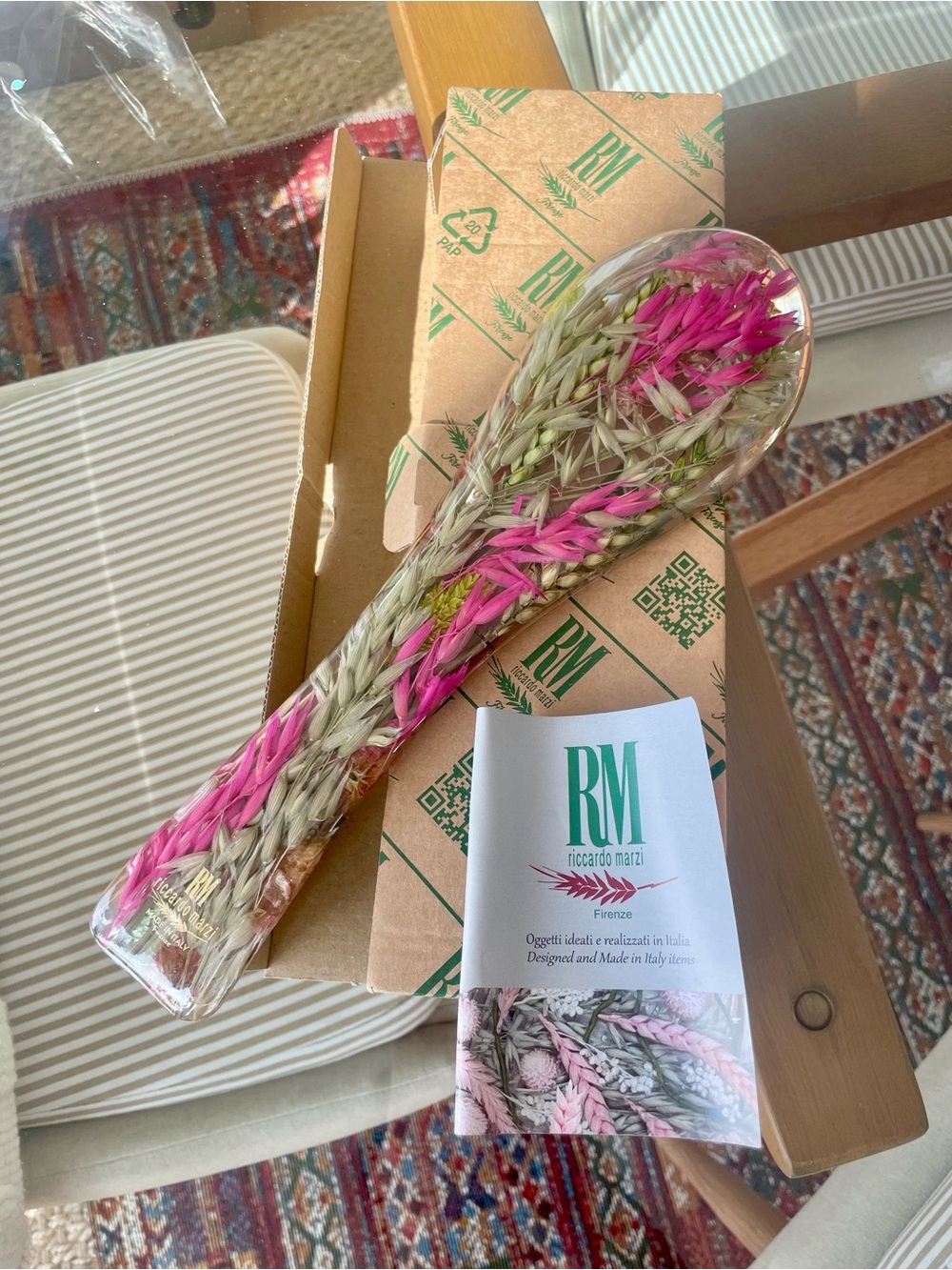 •| Riccardo Marzi Pink & Natural Dried Wheat Resin Spoon Rest ($54 retail)